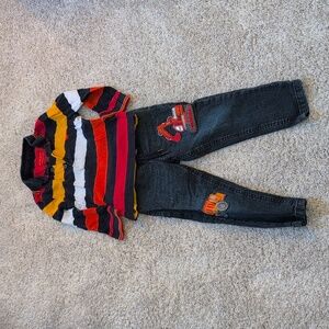 Bluezoo Toddler Outfit Polo Jeans - 2T